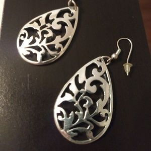 Sterling Silver Deco Earrings